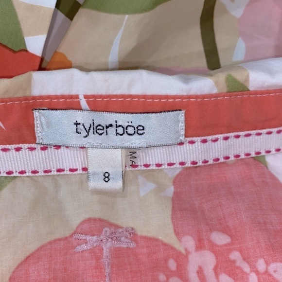 Tyler Boe floral button down top size 8 - Picture 6 of 10